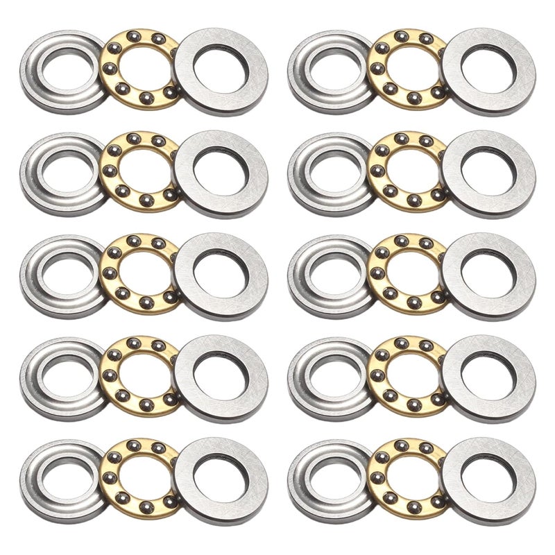 STYUI (10Pcs) F6-12M Miniature Thrust Ball Bearings 6mm x 12mm x 4.5mm Miniature Plane Thrust Bearings Chrome Steel One Way - Image 1